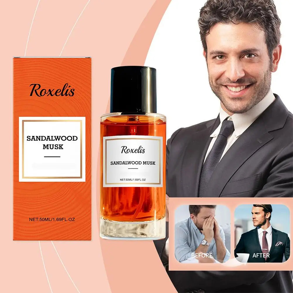 Brand New Long Lasting Sandalwood Perfume Spray Fresh Natural Woody Fragrance Portable Unisex Dating Perfume Deodorant 50ml