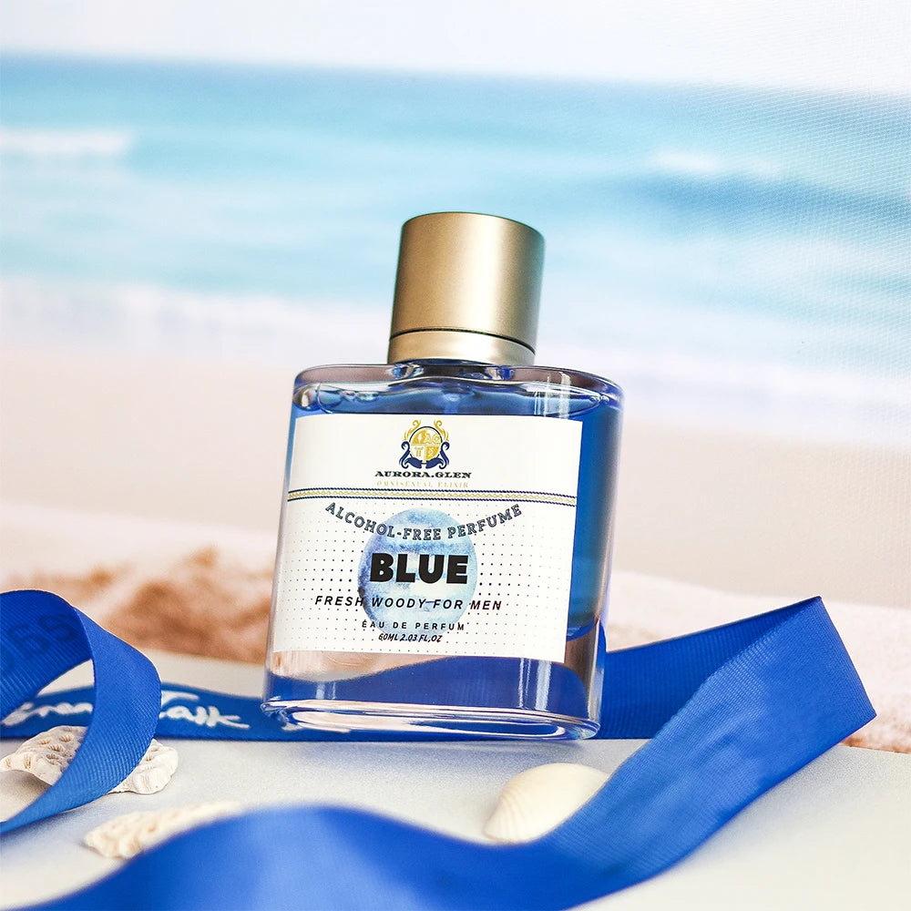 Alcohol-free perfume100% original BLUE Cologne for Men Fresh Woody with Lemon Grapefruit Sandalwood Long-Lasting 50ml Fragrance