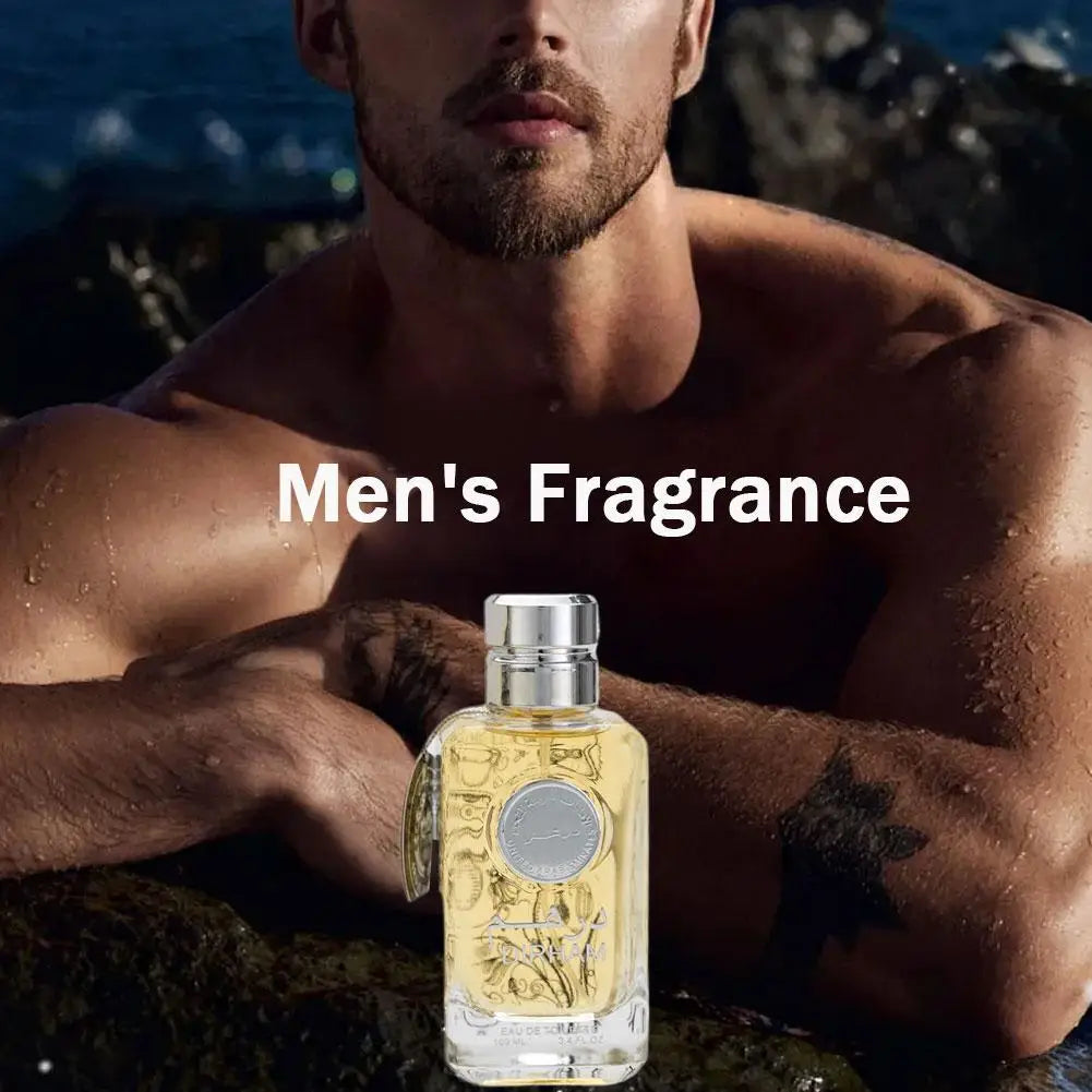 100ml Men's Perfume Dirham Oriental Dubai Arabian Pot Middle East Eua De Parfum Dating Working 2025 New Scent Husband Gifts