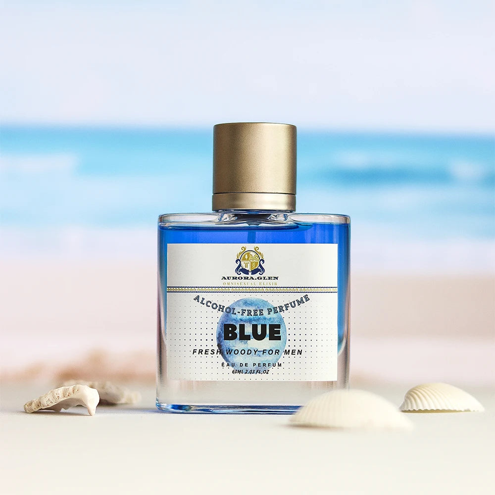 Alcohol-free perfume100% original BLUE Cologne for Men Fresh Woody with Lemon Grapefruit Sandalwood Long-Lasting 50ml Fragrance