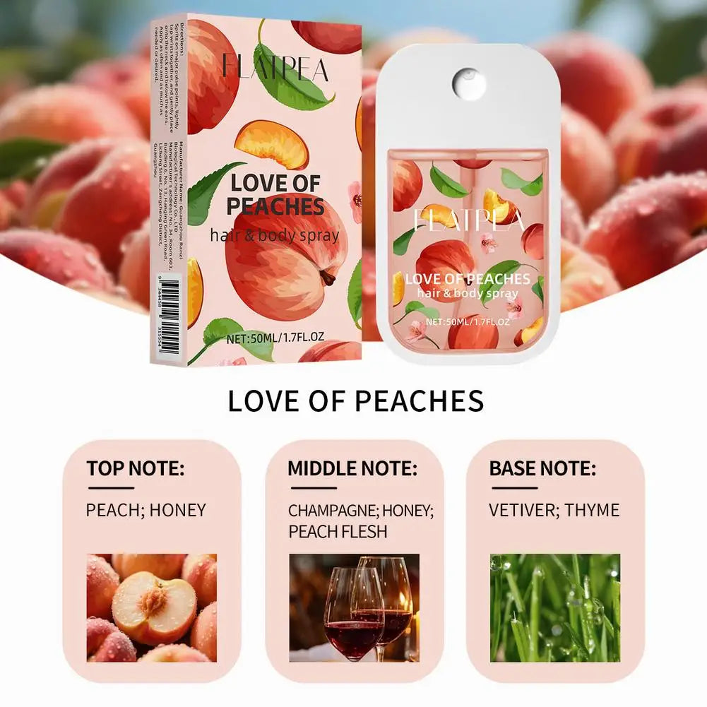 New Portable Pocket Card Perfume Honey Peach Flavor Hair Body Perfume Spray Long Lasting Perfumes For Women Men Easy To Carry