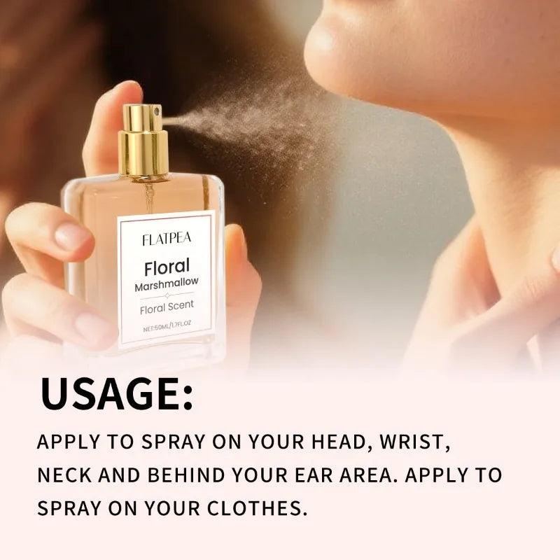 Women's Perfume Marshmallow Scent Sweet Spray 50ml Gourmet Tune Alcohol-free Long-Lasting Fragrance Eau De Parfum Quality Gift