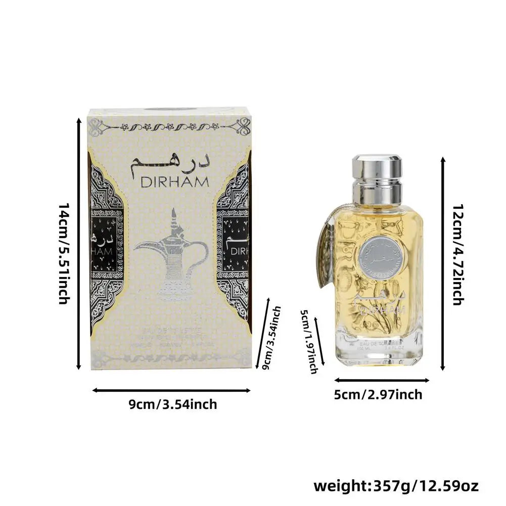 100ml Men's Perfume Dirham Oriental Dubai Arabian Pot Middle East Eua De Parfum Dating Working 2025 New Scent Husband Gifts