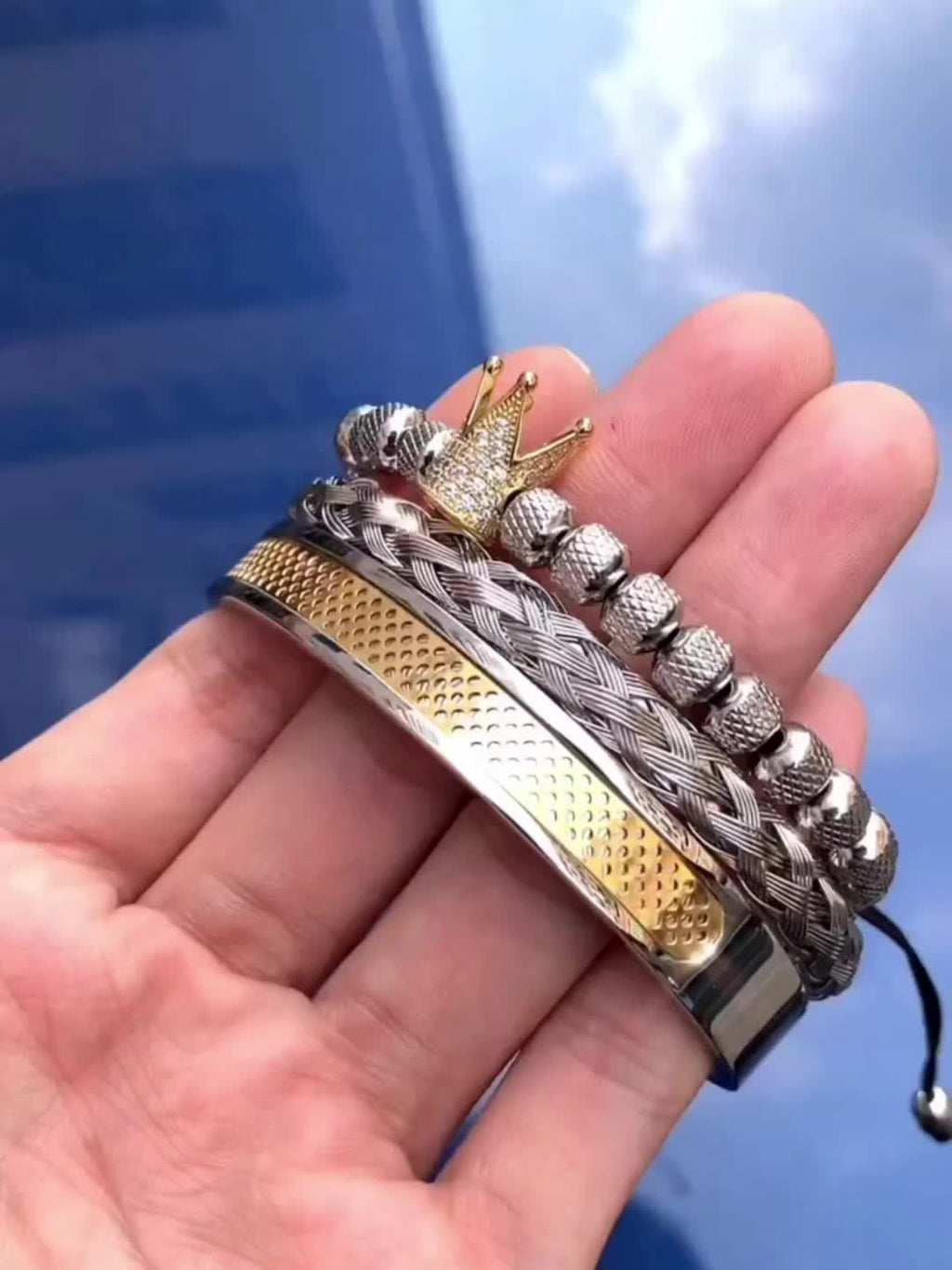 Crown Stainless Steel Bracelet For Men