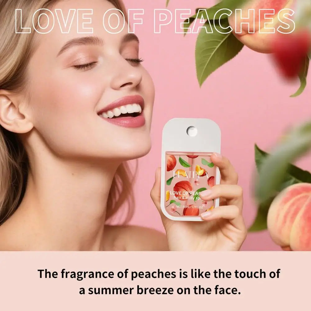 New Portable Pocket Card Perfume Honey Peach Flavor Hair Body Perfume Spray Long Lasting Perfumes For Women Men Easy To Carry