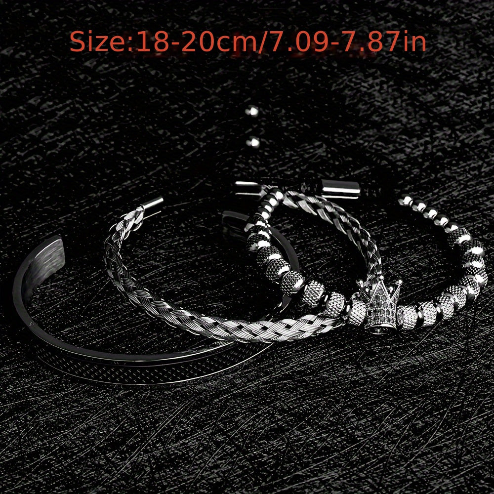 Crown Stainless Steel Bracelet For Men