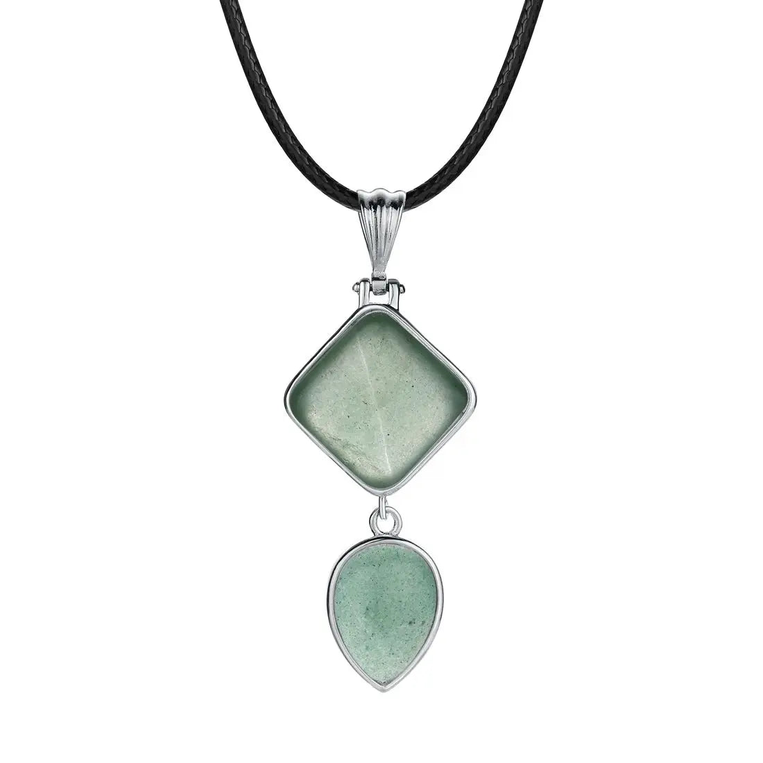 Natural Stone Pendant Charm, Mixed Style Drop Pendant Turquoise Agate Crystal Stone Necklace for Women Jewelry