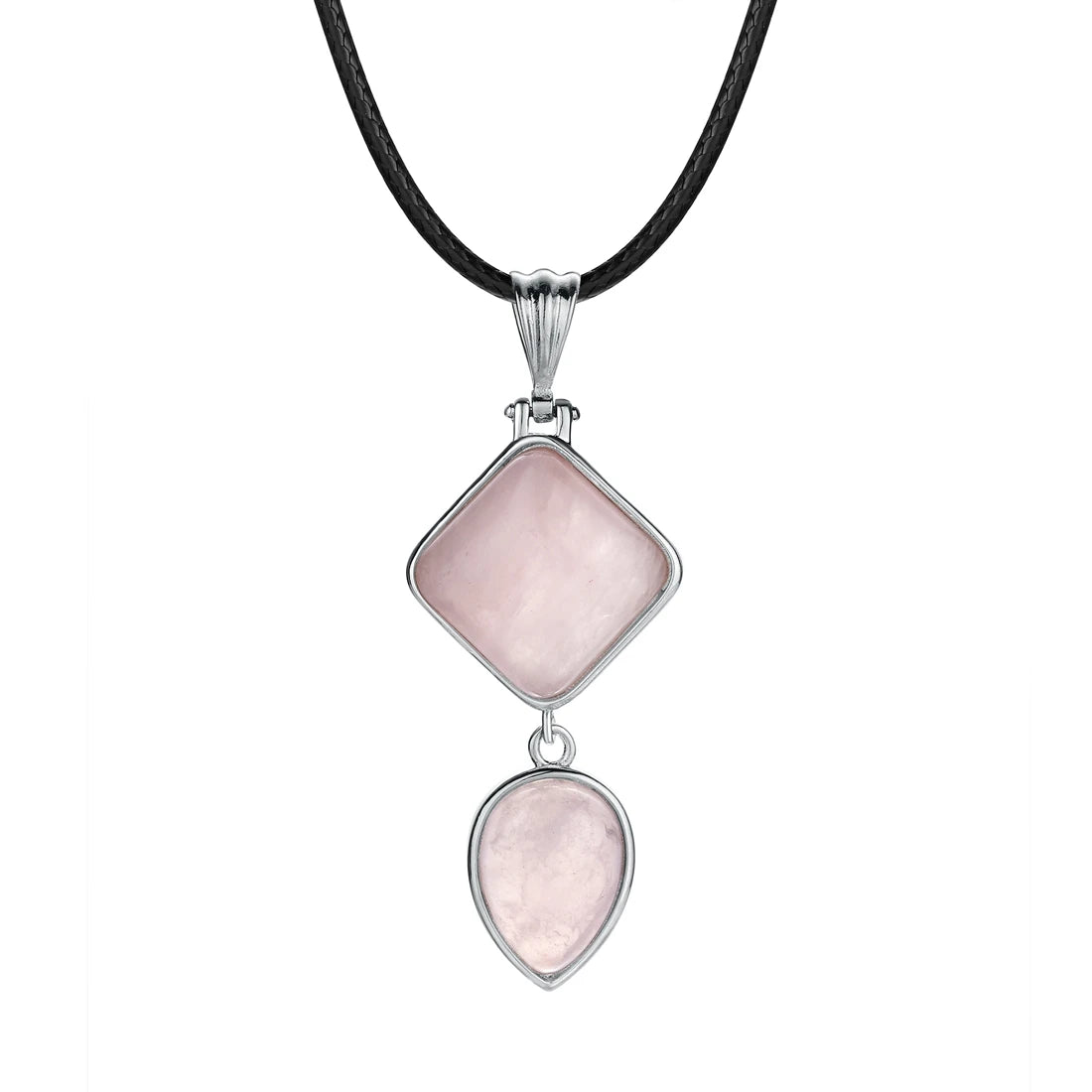 Natural Stone Pendant Charm, Mixed Style Drop Pendant Turquoise Agate Crystal Stone Necklace for Women Jewelry