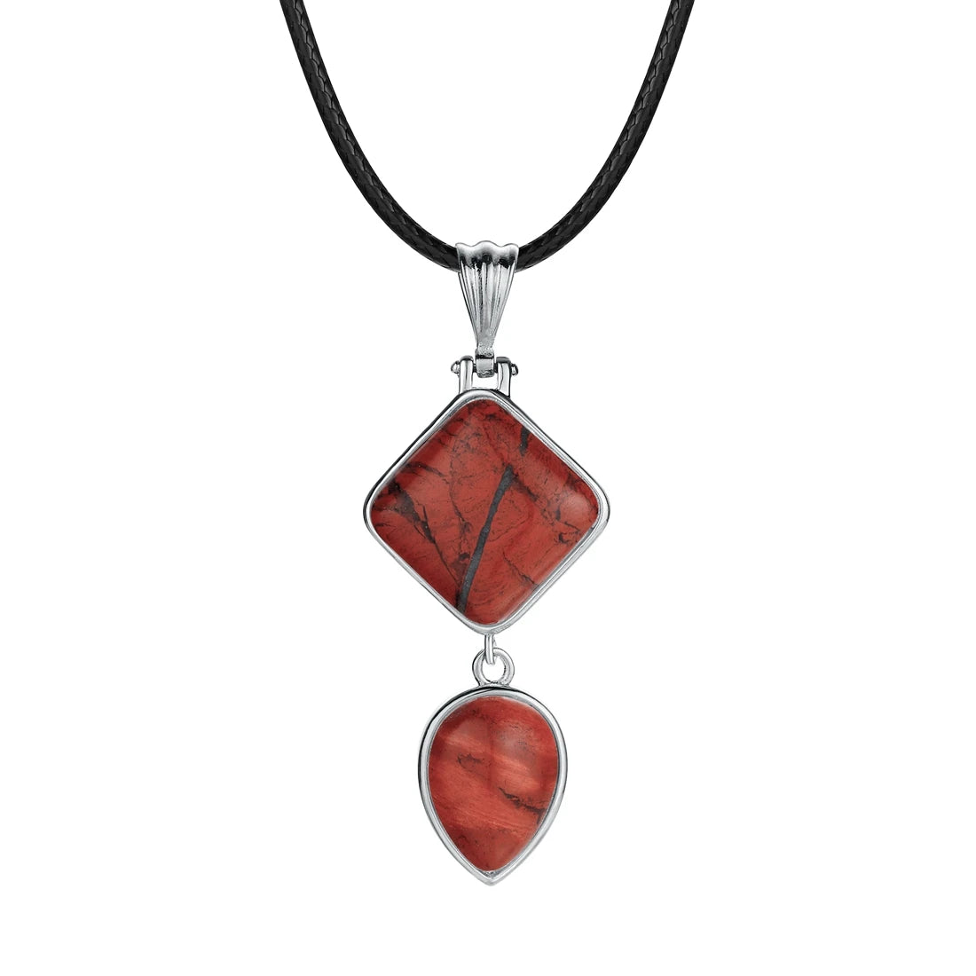 Natural Stone Pendant Charm, Mixed Style Drop Pendant Turquoise Agate Crystal Stone Necklace for Women Jewelry