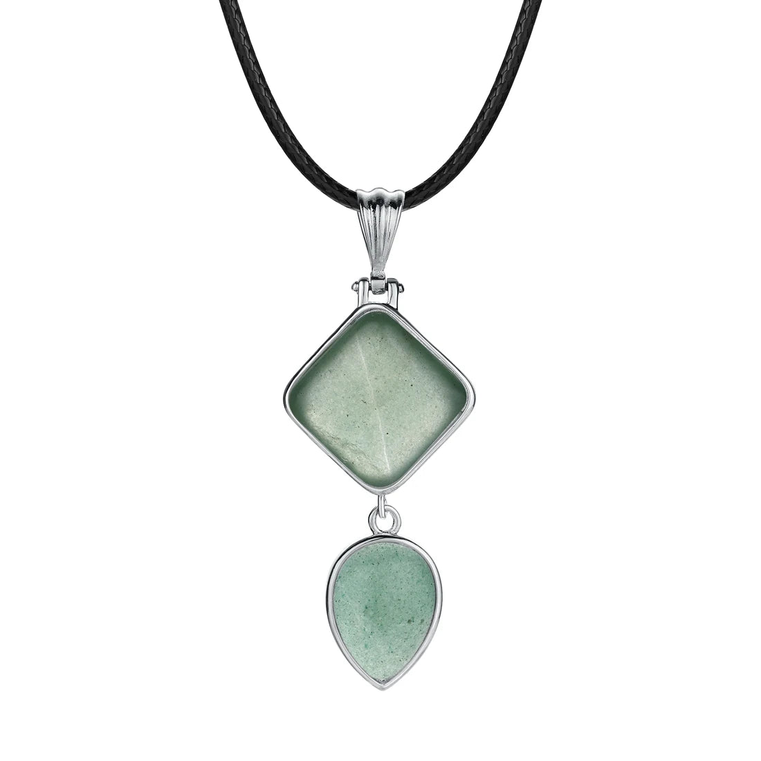 Natural Stone Pendant Charm, Mixed Style Drop Pendant Turquoise Agate Crystal Stone Necklace for Women Jewelry