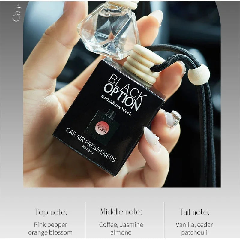 Car Hanging Perfume Diffuser Air Outlet Freshener Fragrance Pendant Long-Lasting Deodorant Jasmine Aromatherapy Decor Accessorie