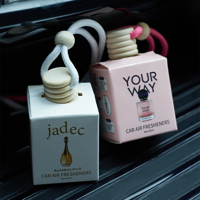 Car Hanging Perfume Diffuser Air Outlet Freshener Fragrance Pendant Long-Lasting Deodorant Jasmine Aromatherapy Decor Accessorie