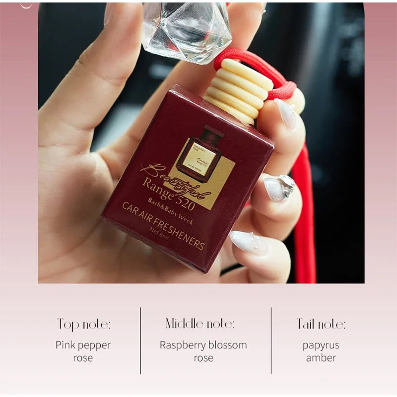 Car Hanging Perfume Diffuser Air Outlet Freshener Fragrance Pendant Long-Lasting Deodorant Jasmine Aromatherapy Decor Accessorie