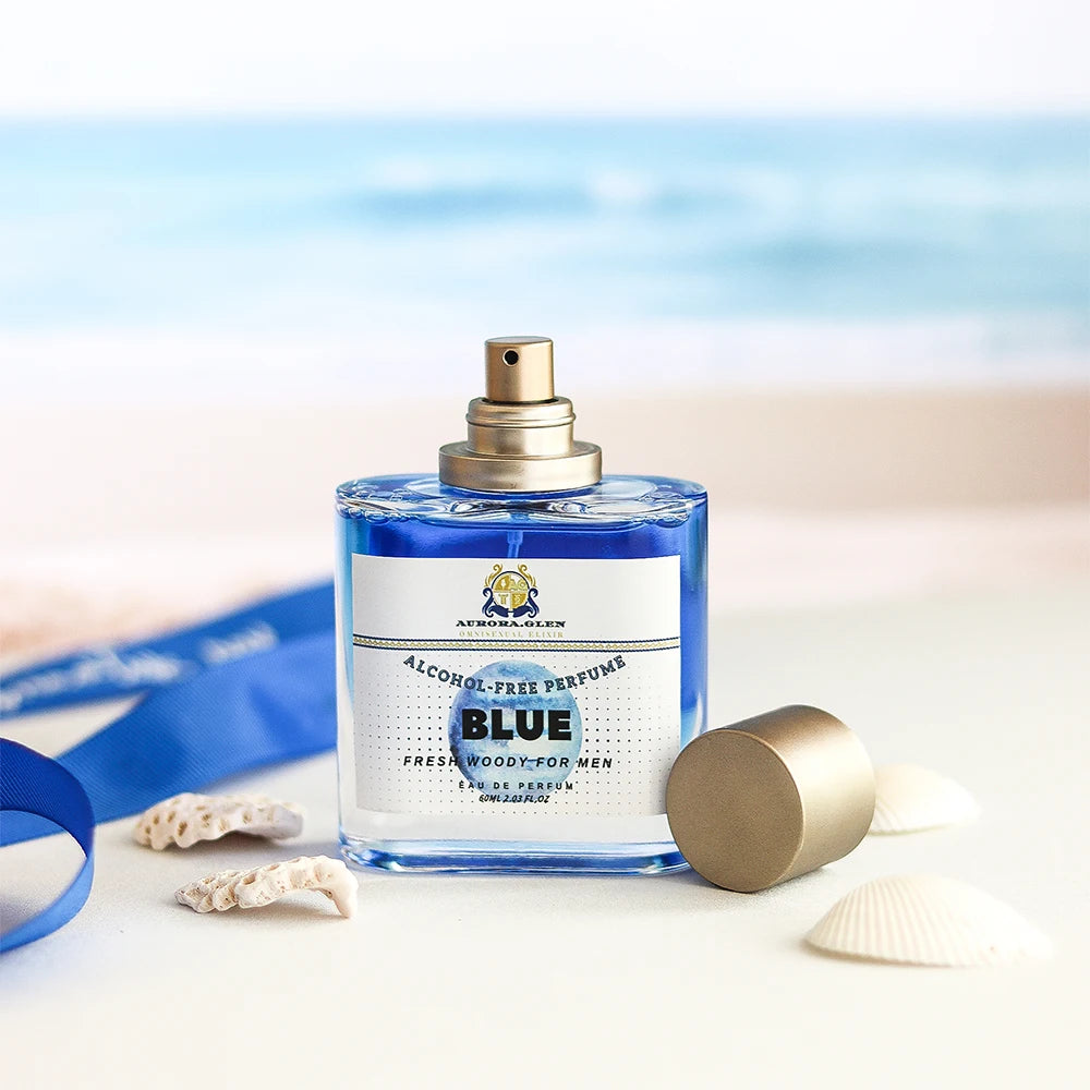 Alcohol-free perfume100% original BLUE Cologne for Men Fresh Woody with Lemon Grapefruit Sandalwood Long-Lasting 50ml Fragrance