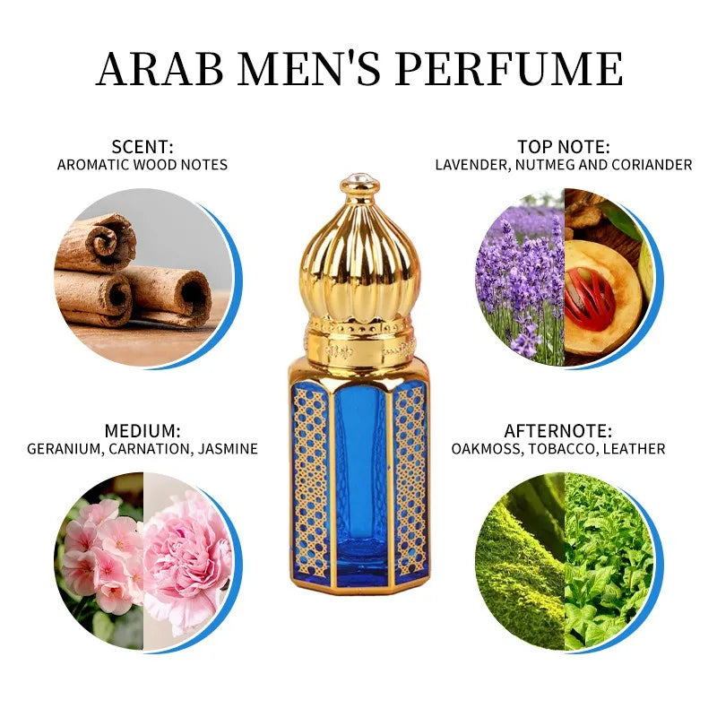 Middle Eastern Men Perfume Long Lasting Fragrance Portable Light Perfume Dropper For Mens 10ML Mini Cologne عطر perfumes árabes